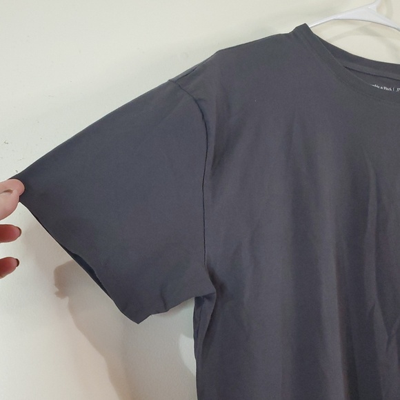 Abercrombie & Fitch T-Shirt Maxi Dress Size Large Tall Grey Side Slit Minimalist - Picture 5 of 11